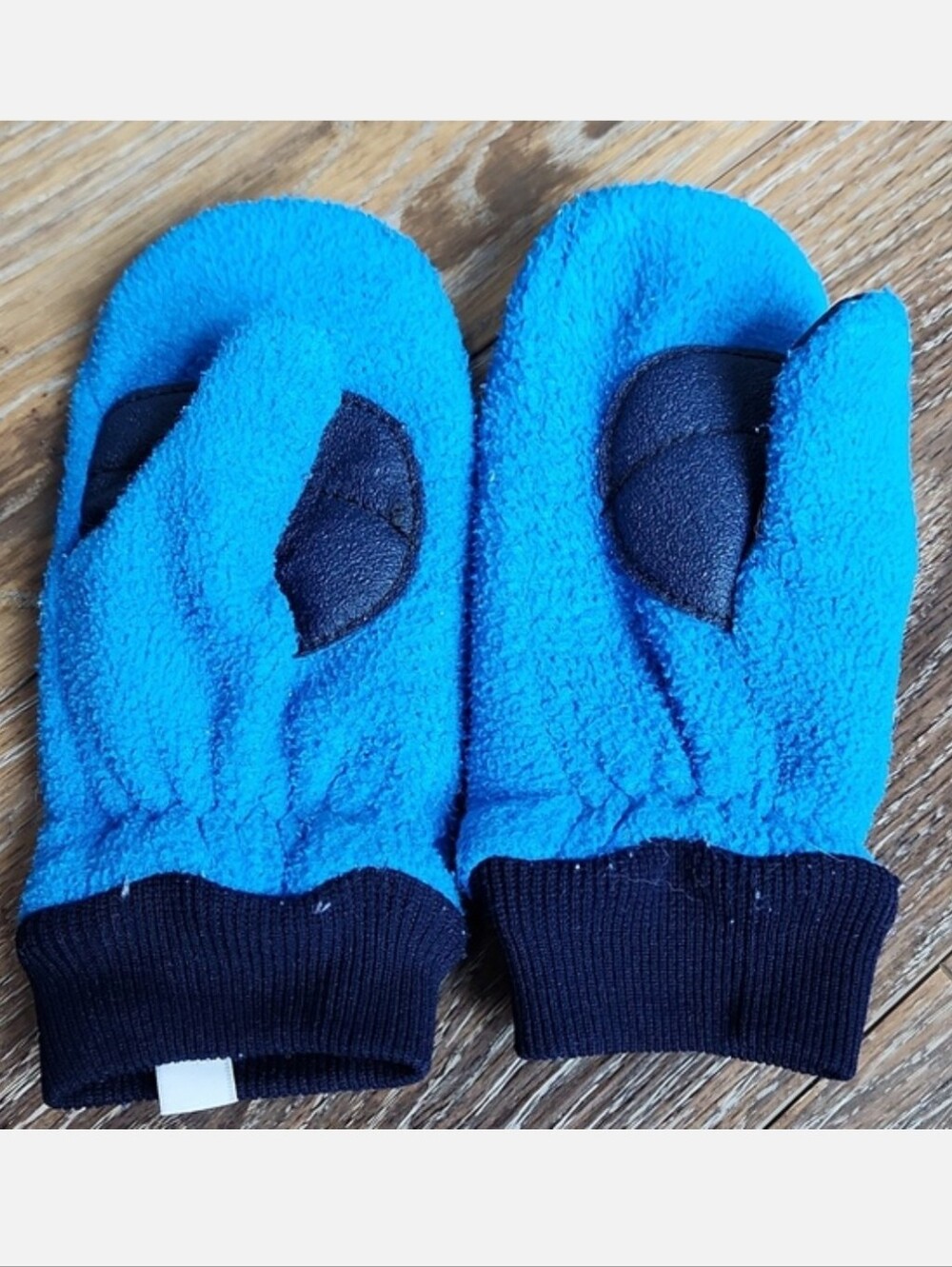 Lands' End Blue Mittens medium